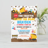 Invitation à la construction Truck Party (Debout devant)