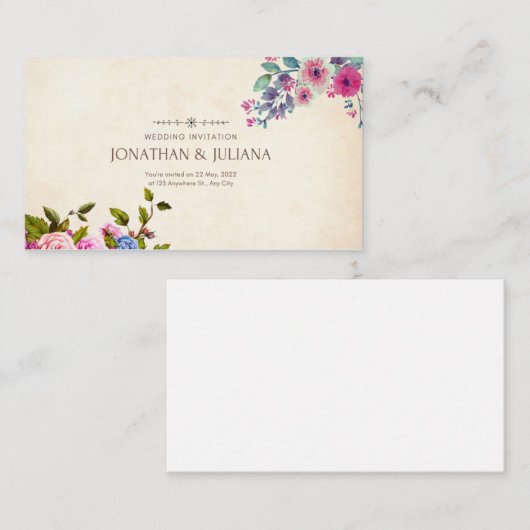 Invitation à la cotation (Devant / Derrière)