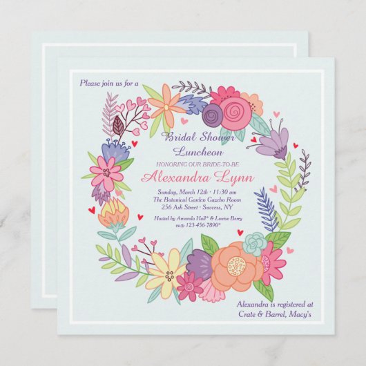 Invitation à la couronne (Devant / Derrière)