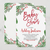 Invitation à la couronne d'Baby showers (Devant / Derrière)