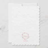 Invitation à la couronne de baptême (Dos)