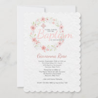 Invitation à la couronne de baptême