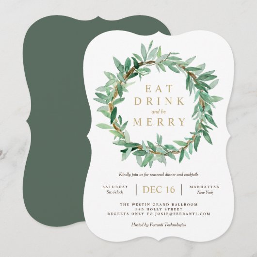 Invitation à la couronne de feuilles de laurier de (Devant / Derrière)