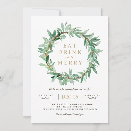 Invitation à la couronne de feuilles de laurier de (Devant)