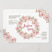 Invitation à la couronne de fleurs (Devant / Derrière)