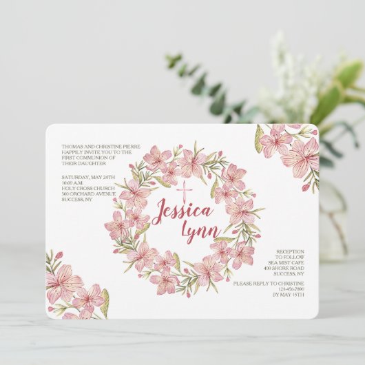 Invitation à la couronne de fleurs (Debout devant)