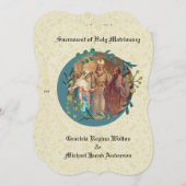 Invitation à la couronne de Mariage Floral (Devant / Derrière)