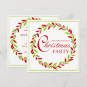 Invitation à la couronne de Noël (Devant / Derrière)