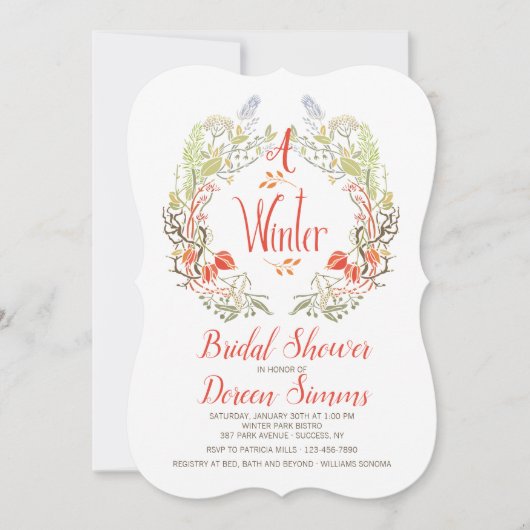 Invitation à la couronne d'hiver (Devant)