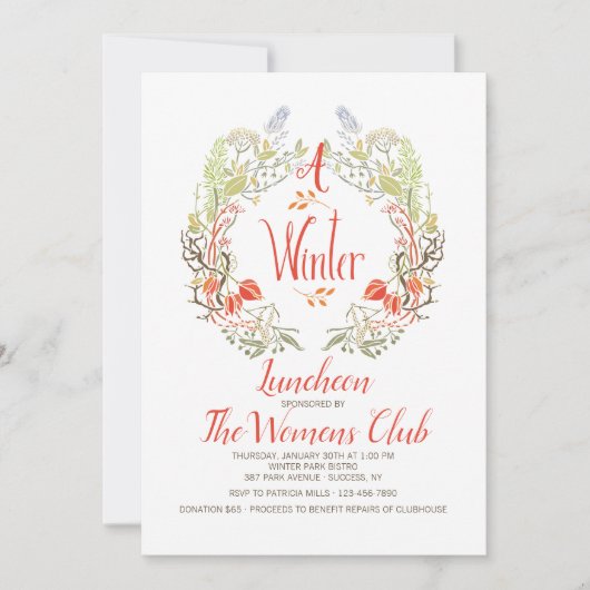 Invitation à la couronne d'hiver (Devant)