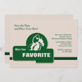 Invitation à la course de chevaux préférée (Devant / Derrière)