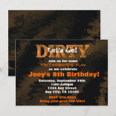 Invitation à la course de moto-cross Dirty Mud Run (Devant / Derrière)