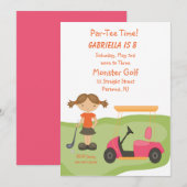 Invitation à la Coute Golf Girls Party (Devant / Derrière)