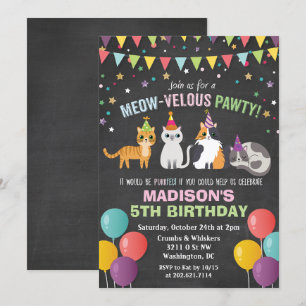 Invitation à la craie pour l'anniversaire d'un cha