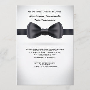 Invitation à la Cravate Black Silk Bow