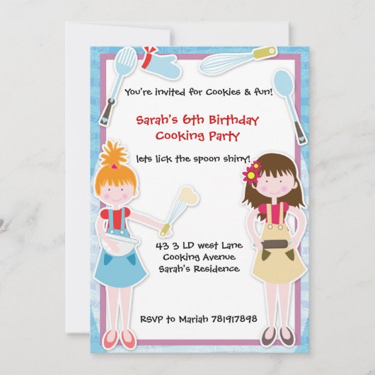 Invitation à la cuisine de Baking Fun (Devant)