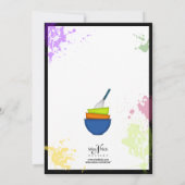 Invitation à la Cuisine de Splash colorée (Dos)