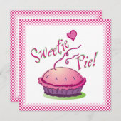 Invitation à la cuisson de tarte Sweetie Pie (Devant / Derrière)
