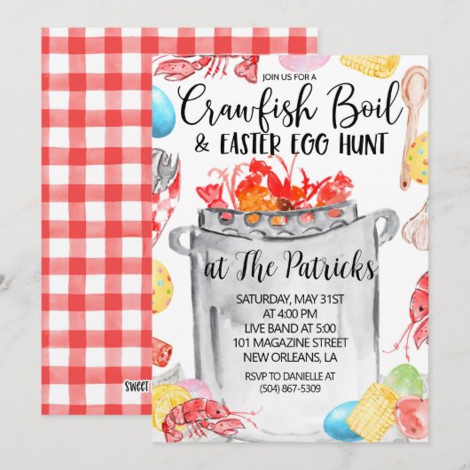 Invitation à la cuisson des écrevisses de Pâques (Devant / Derrière)