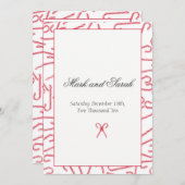 Invitation à la danse Sucre de canne P (Devant / Derrière)