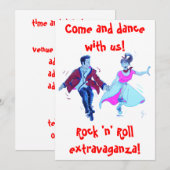 invitation à la danse swing rock and roll (Devant / Derrière)