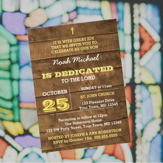 Invitation à la dédicace d'or Barnwood