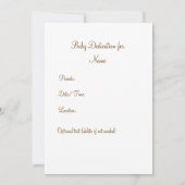 Invitation à la dédicace pour bébé - Bleu avec cro (Dos)