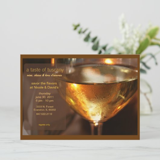 invitation à la dégustation de vin (Debout devant)