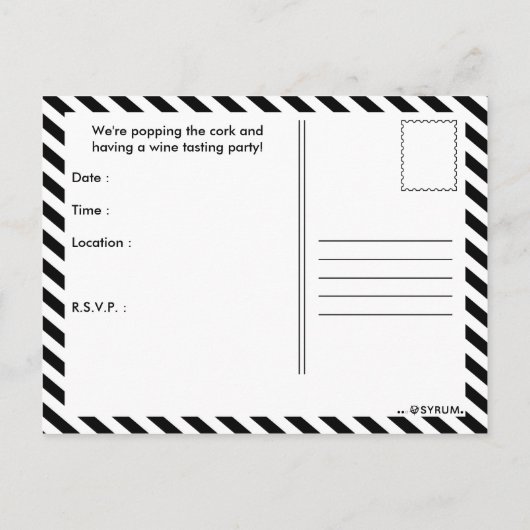 invitation à la dégustation de vin (Dos)