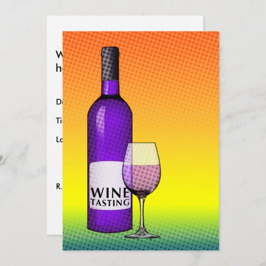 invitation à la dégustation de vin (Devant / Derrière)