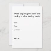 invitation à la dégustation de vin (Dos)