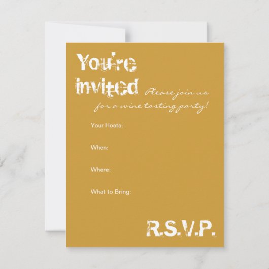 Invitation à la dégustation de vin - Bravo! (Dos)