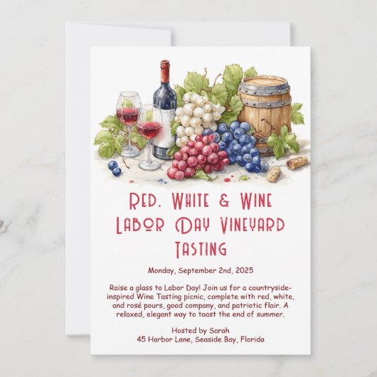 Invitation à la dégustation de vins de la fête du (Devant)