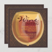 Invitation à la dégustation de vins en verre de ve (Devant / Derrière)