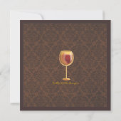 Invitation à la dégustation de vins en verre de ve (Dos)
