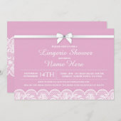 Invitation à la dentelle de Fête de l'mariée de Li (Devant / Derrière)