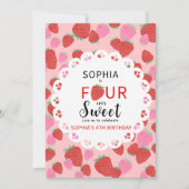 Invitation à la dentelle de fraise sucrée (Devant)