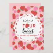 Invitation à la dentelle de fraise sucrée (Devant / Derrière)