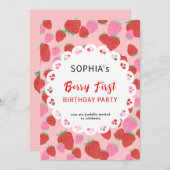 Invitation à la dentelle de fraise sucrée (Devant / Derrière)