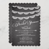 Invitation à la dentelle et à la douche nuptiale e (Devant / Derrière)