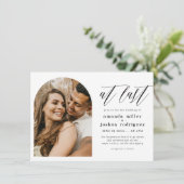 Invitation À la Dernière | Simple Elegant Boho Arch Mariage p (Debout devant)