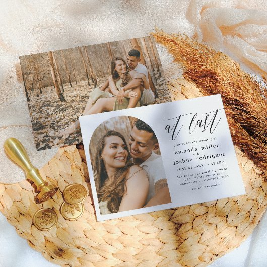 Invitation À la Dernière | Simple Elegant Boho Arch Mariage p