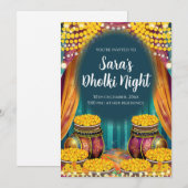 Invitation à la Dholki musulmane & invitation au M (Devant / Derrière)