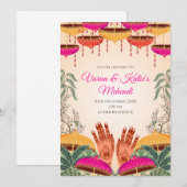 Invitation à la Dholki numérique Invitation à la s (Devant / Derrière)