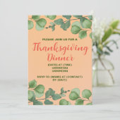 Invitation à la dinde de Thanksgiving, modèle édit (Debout devant)