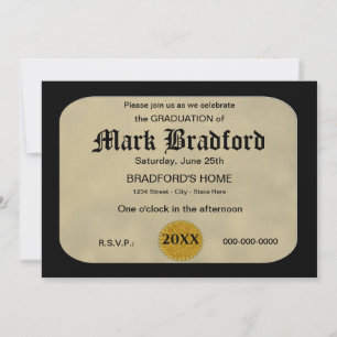 INVITATION À LA DIPLÔME - CERTIFICAT CADRE