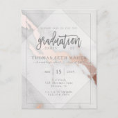 INVITATION À LA DIPLÔME EN MARBRE ET EN OR ROSE (Devant)