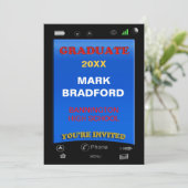 INVITATION À LA DIPLÔME - TÉLÉPHONE, nom/année Ins (Debout devant)