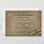 INVITATION À LA DIPLÔME - VINTAGE, PHOTO/ANNÉE INS (Dos)