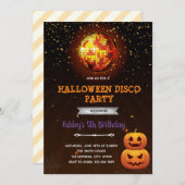 Invitation à la discothèque Halloween (Devant / Derrière)